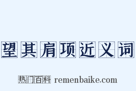 望其肩项近义词是什么意思的图片
